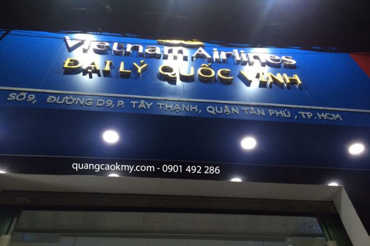 LÀM BẢNG HIỆU PHÒNG VÉ MÁY BAY